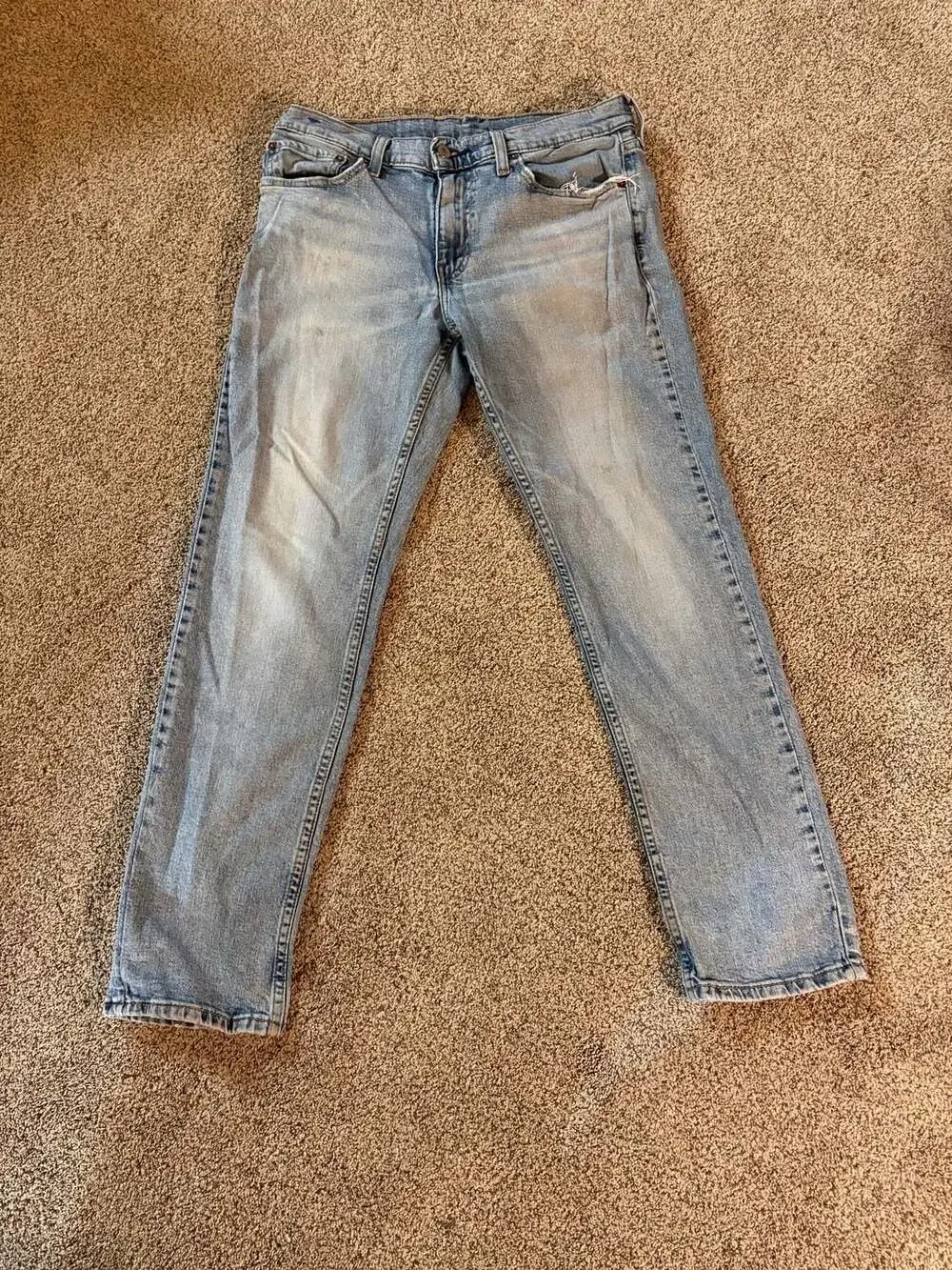Levi's 511 Slim Fit Jeans Men's Light Wash Denim Cotton Blend Size 32x30